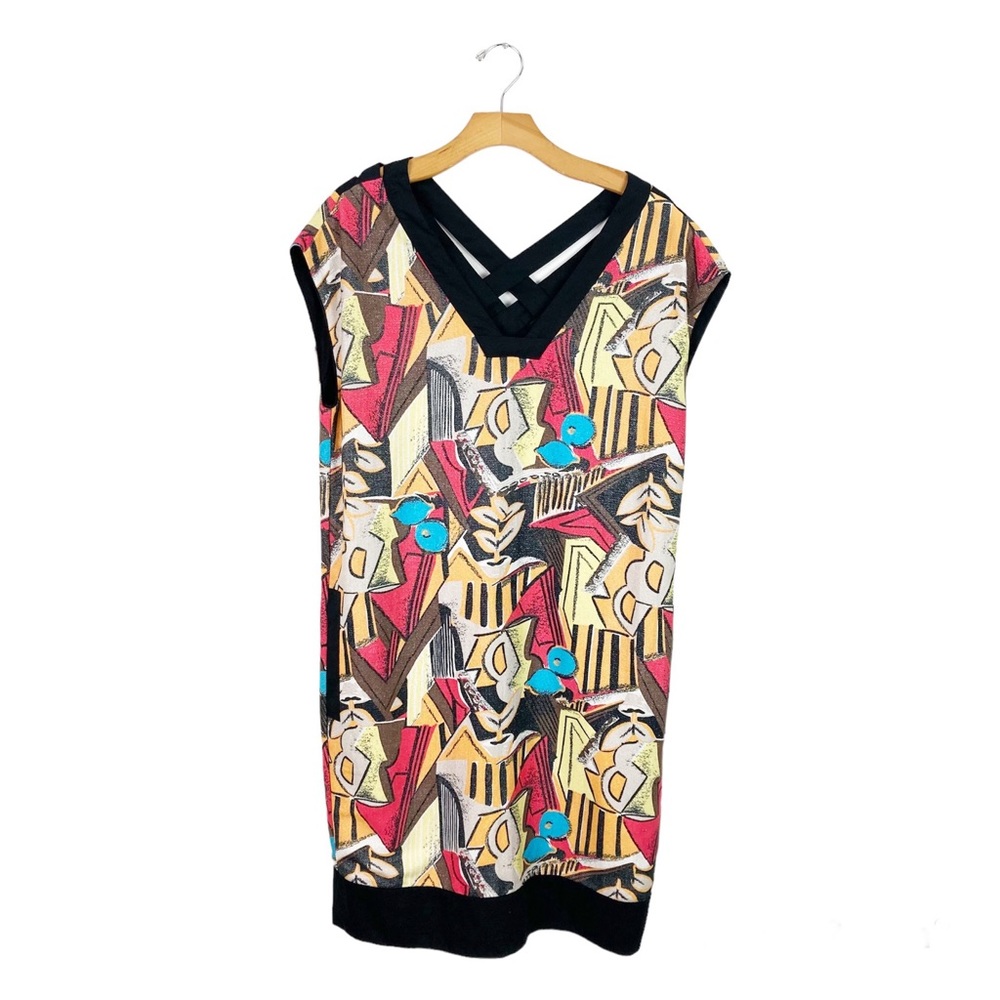 SEE BY CHLOE Abstract Print Sleeveless Dress Size 10